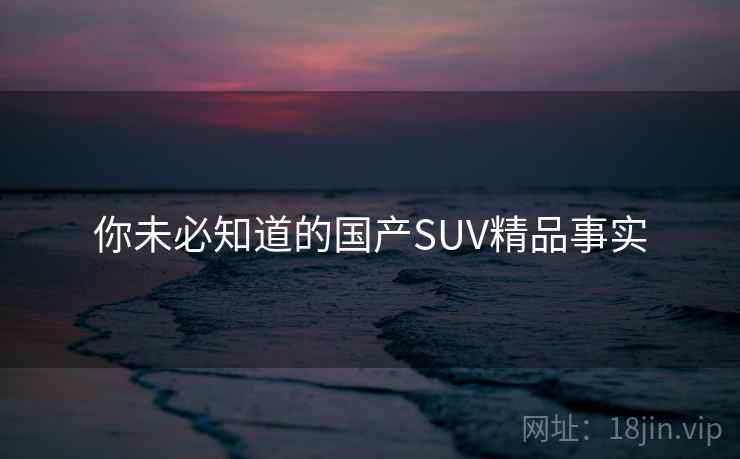 你未必知道的国产SUV精品事实 你未必知道的国产SUV精品事实